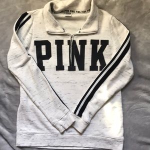 PINK 3/4 zip sweater